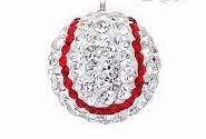 baseball pendant with crystals