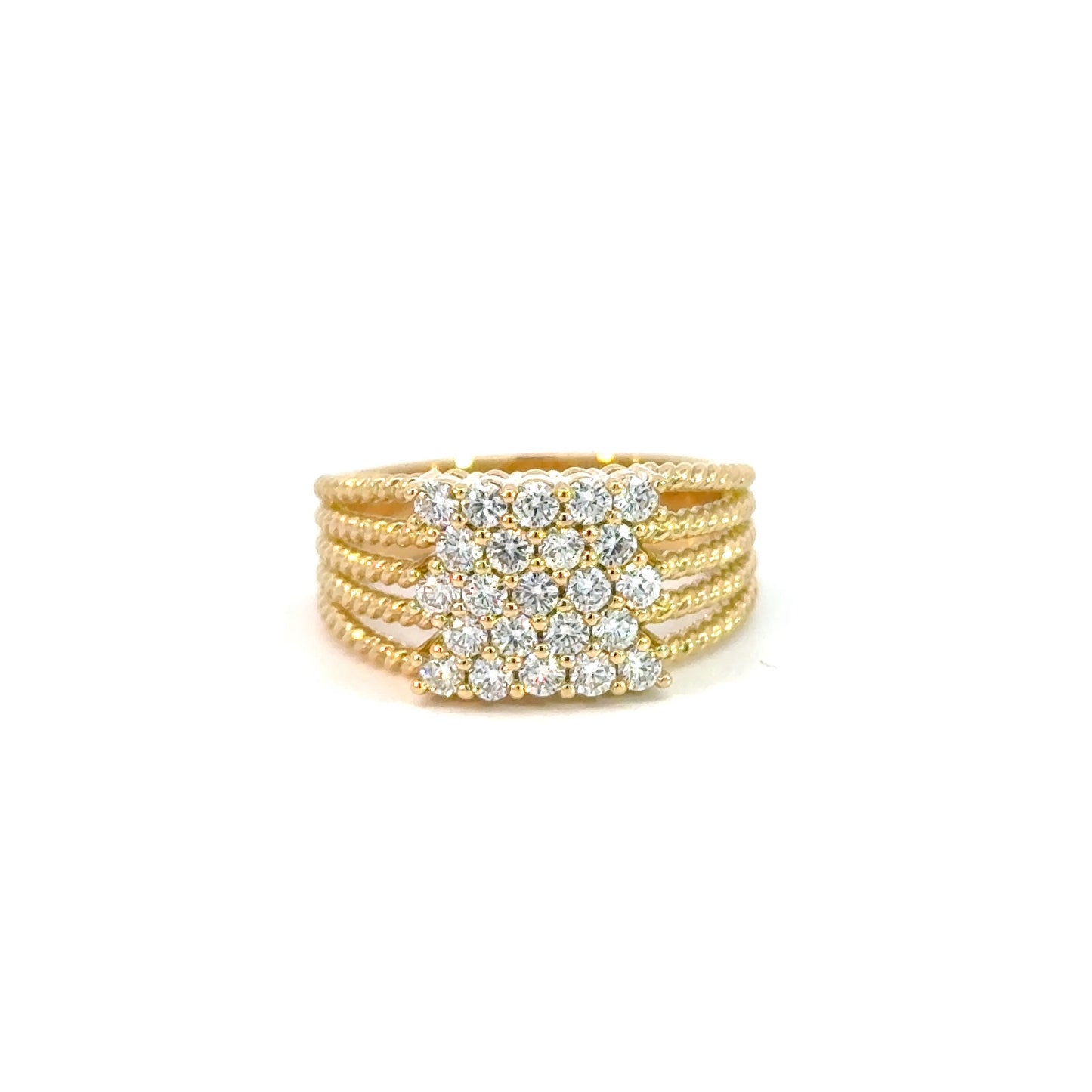 The Cami Ring custom design in 18KY gold with lab grown diamonds
