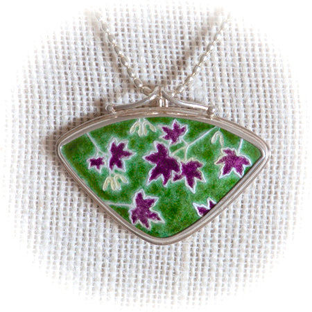 King Crimson Norway Maple enamel pendant necklace