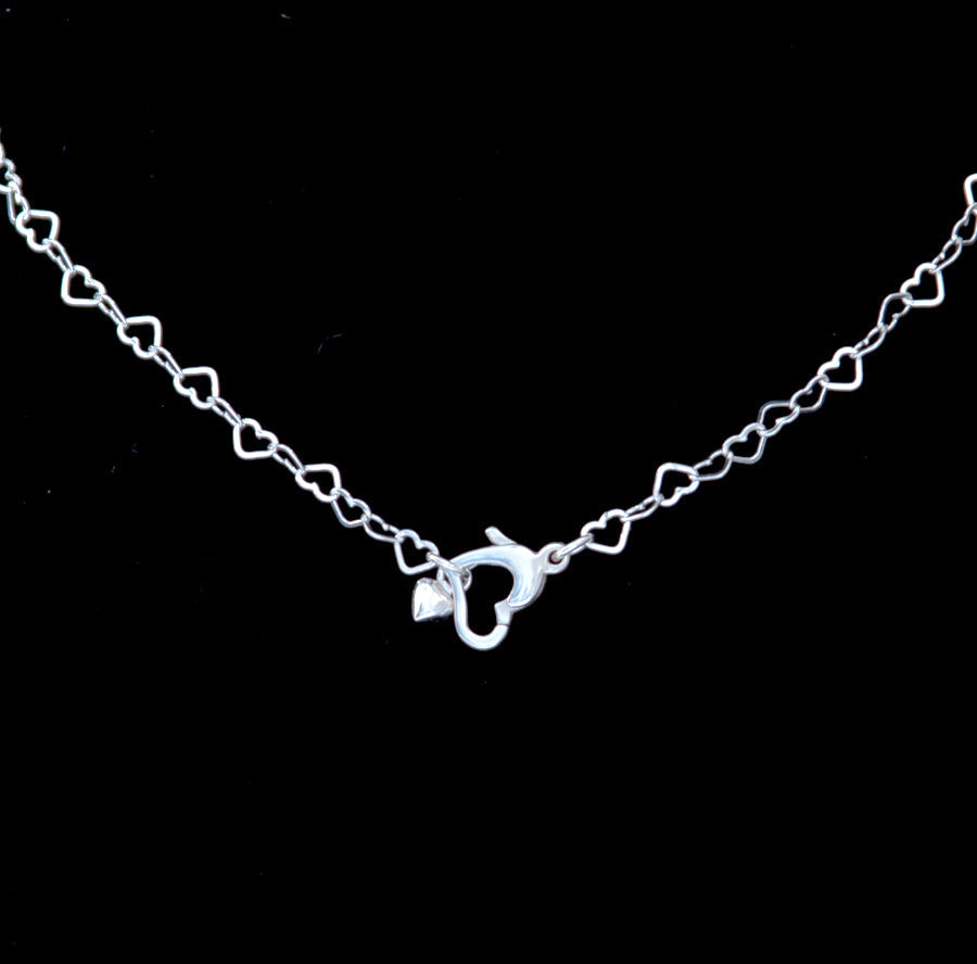 heart clasp on heart chain