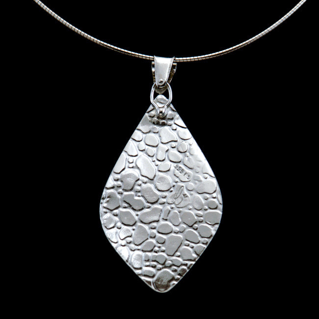 Back side view of Enamel Pendant Necklace