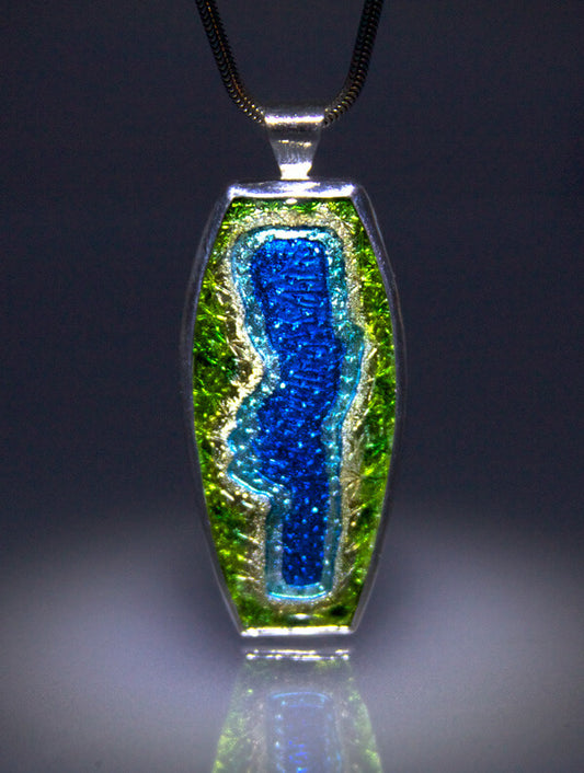 crystal lake enamel pendant necklace beulah michigan jewelry