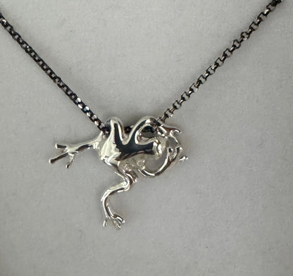 "Hang In There" Frog Slide Necklace